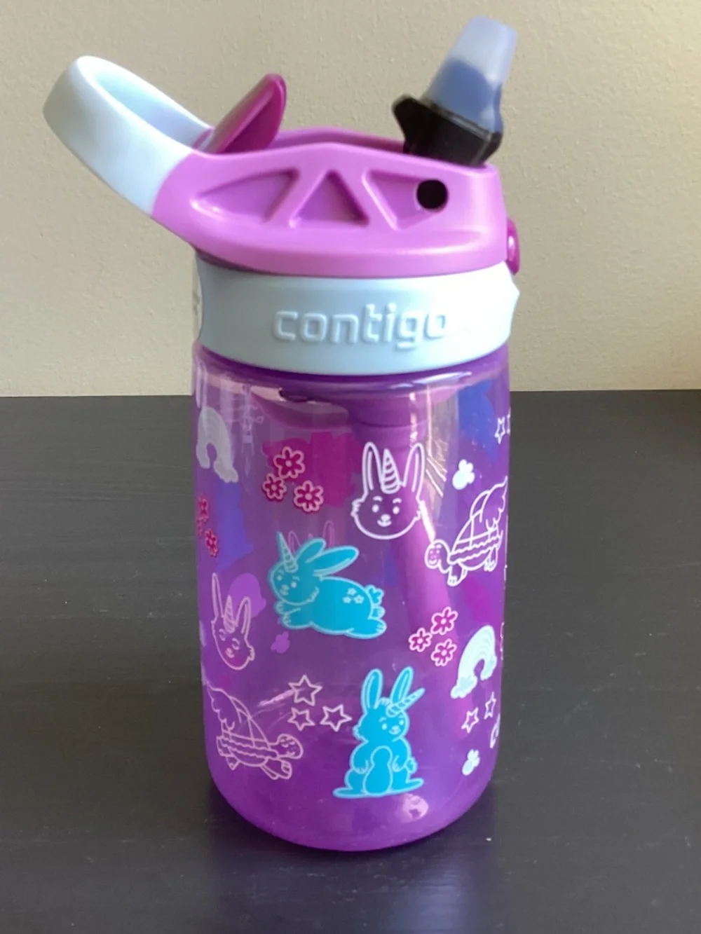 Contigo Kids Water Bottle with AutoSpout Clouds and Animals 14oz BPA Free